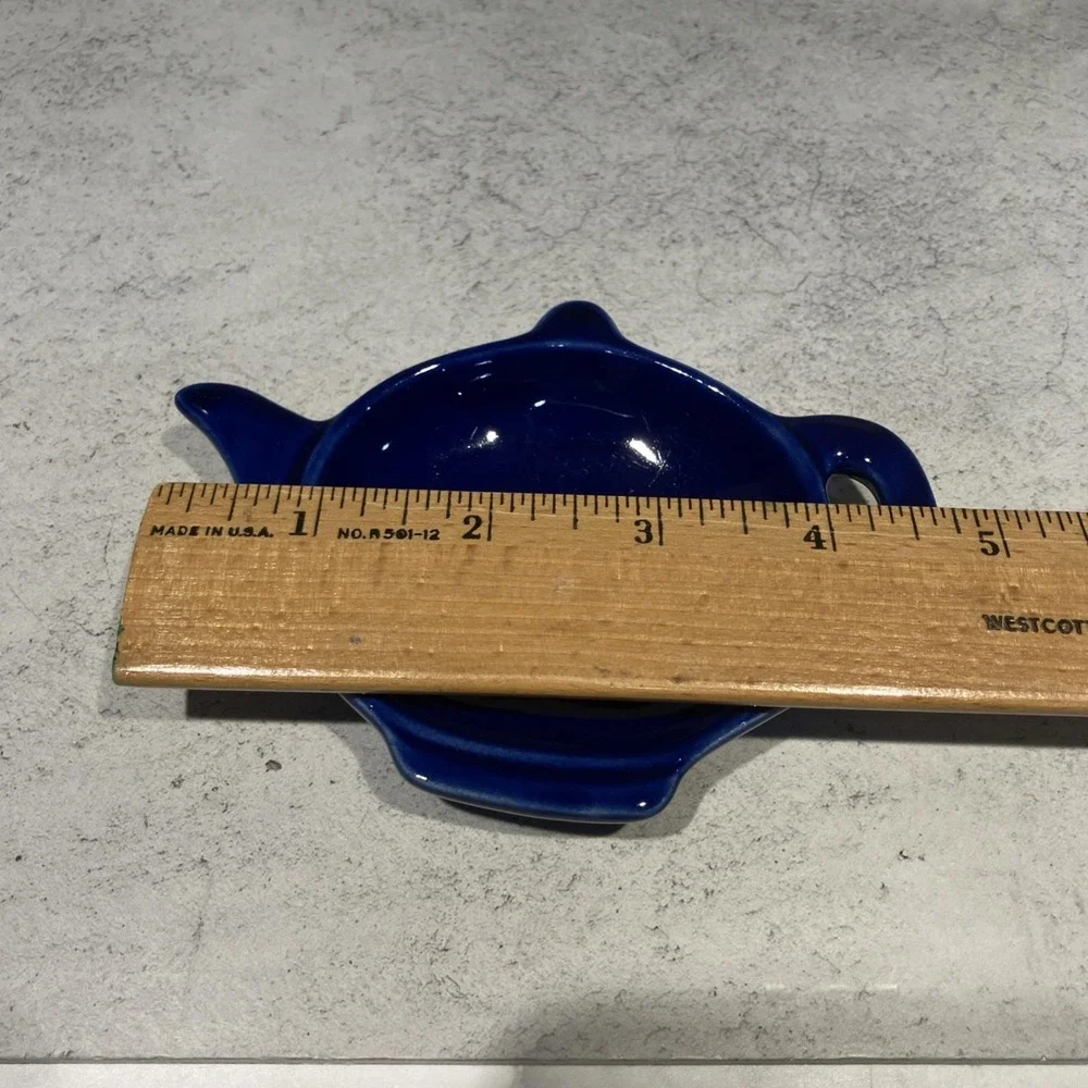 Vintage Tea Bag Holder Rest Cobalt Blue Tea Time Cottagecore HIC Japan